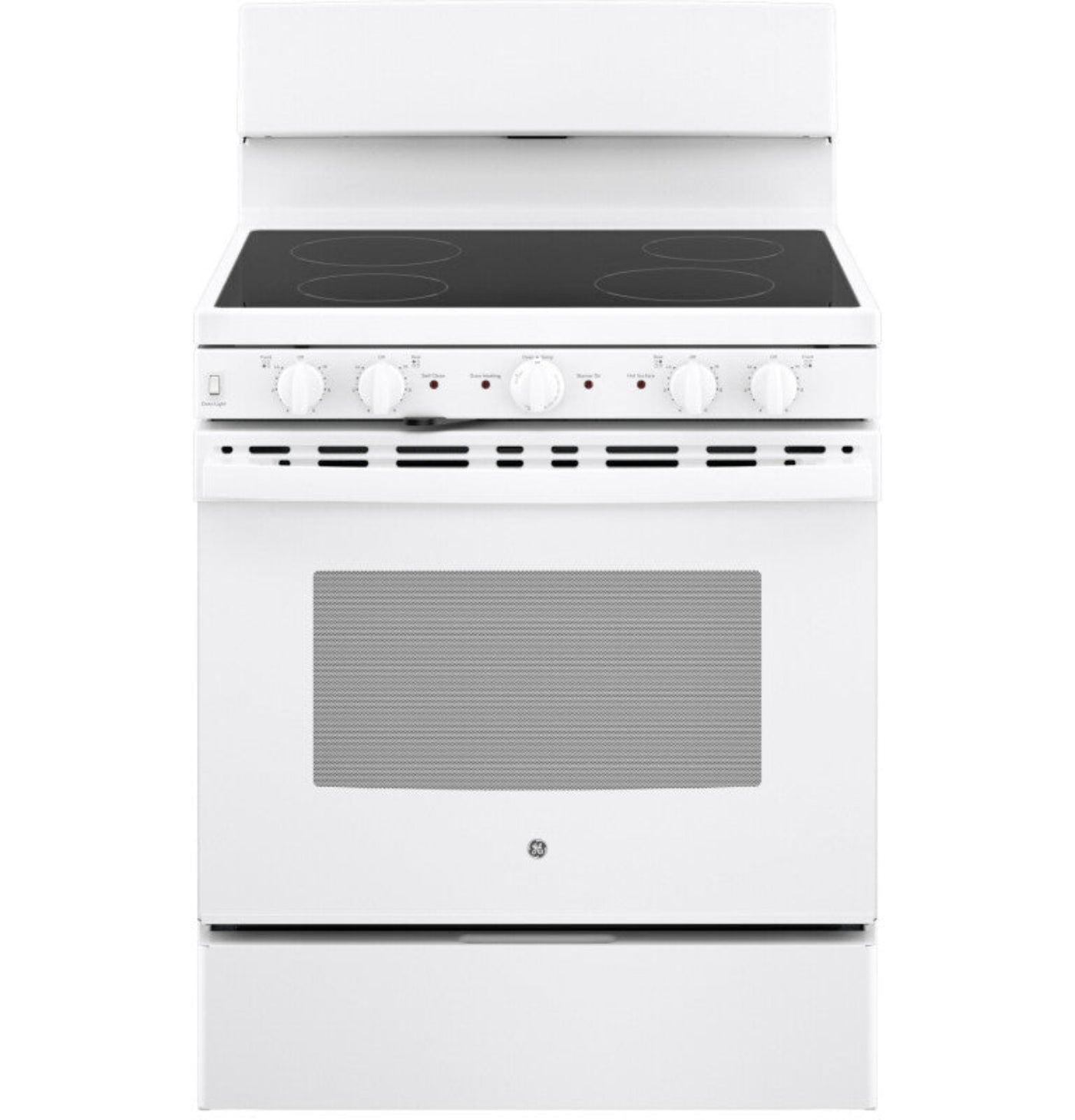 GE Appliances 30” Free-Standing Electric Radiant Smooth Cooktop Range White - JB480DYWW