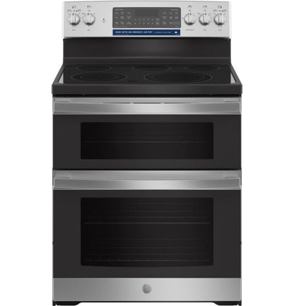 GE Appliances 30" Free-Standing Electric Double Oven Convection Range Stainless Steel/Gray - JBS86SPSS