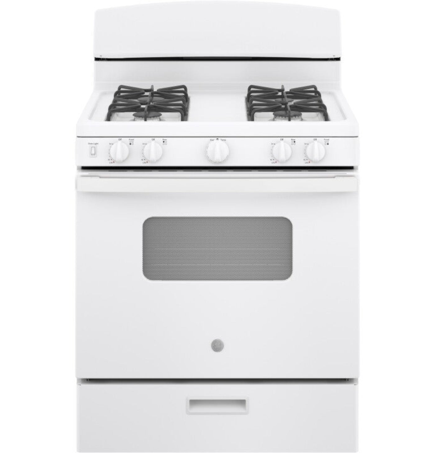 GE Appliances 30" Free-Standing Front Control Gas Range White - JGBS10DEMWW