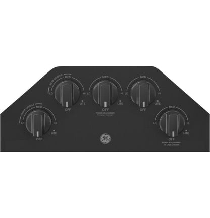 GE Appliances  36" Built-In Gas Cooktop with 5 Burners and Dishwasher Safe Grates Black - JGP5036DLBB