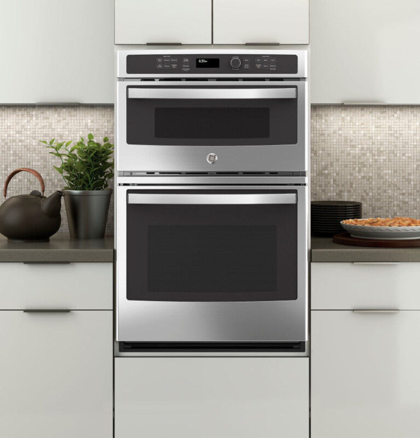 GE Appliances 27" Built-In Combination Microwave/Thermal Wall Oven Stainless Steel - JK3800SHSS