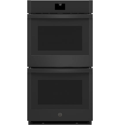 GE Appliances  27" Smart Built-In Convection Double Wall Oven with No Preheat Air Fry Black - JKD5000DVBB