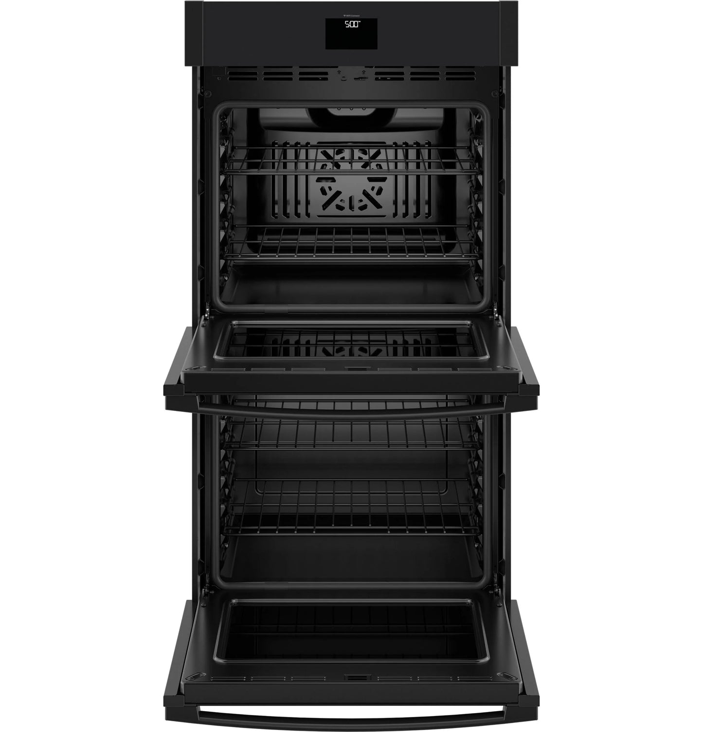 GE Appliances  27" Smart Built-In Convection Double Wall Oven with No Preheat Air Fry Black - JKD5000DVBB