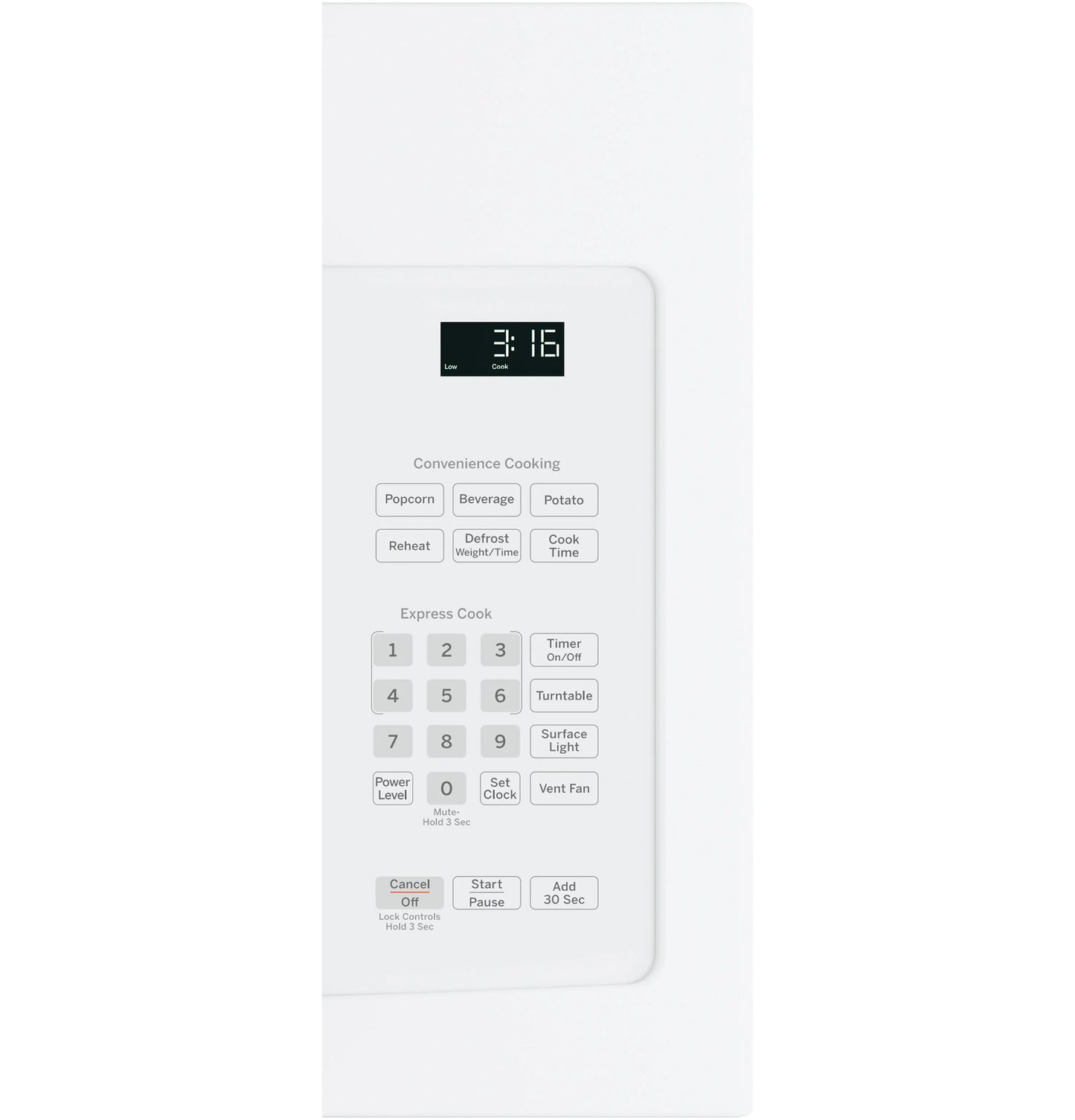 GE Appliances 1.6 Cu. Ft. Over-the-Range Microwave Oven with Recirculating Venting White - JNM3163DJWW
