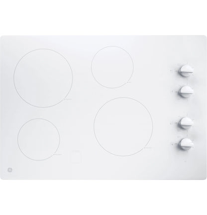 GE Appliances  30" Built-In Knob Control Electric Cooktop White - JP3030TWWW