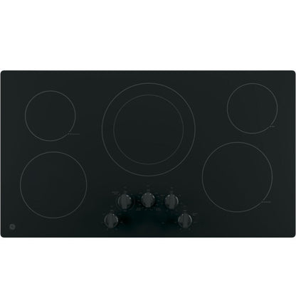 GE Appliances  36" Built-In Knob Control Electric Cooktop Black - JP3036DLBB