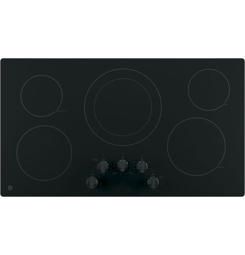GE Appliances  36" Built-In Knob Control Electric Cooktop Black - JP3036DLBB