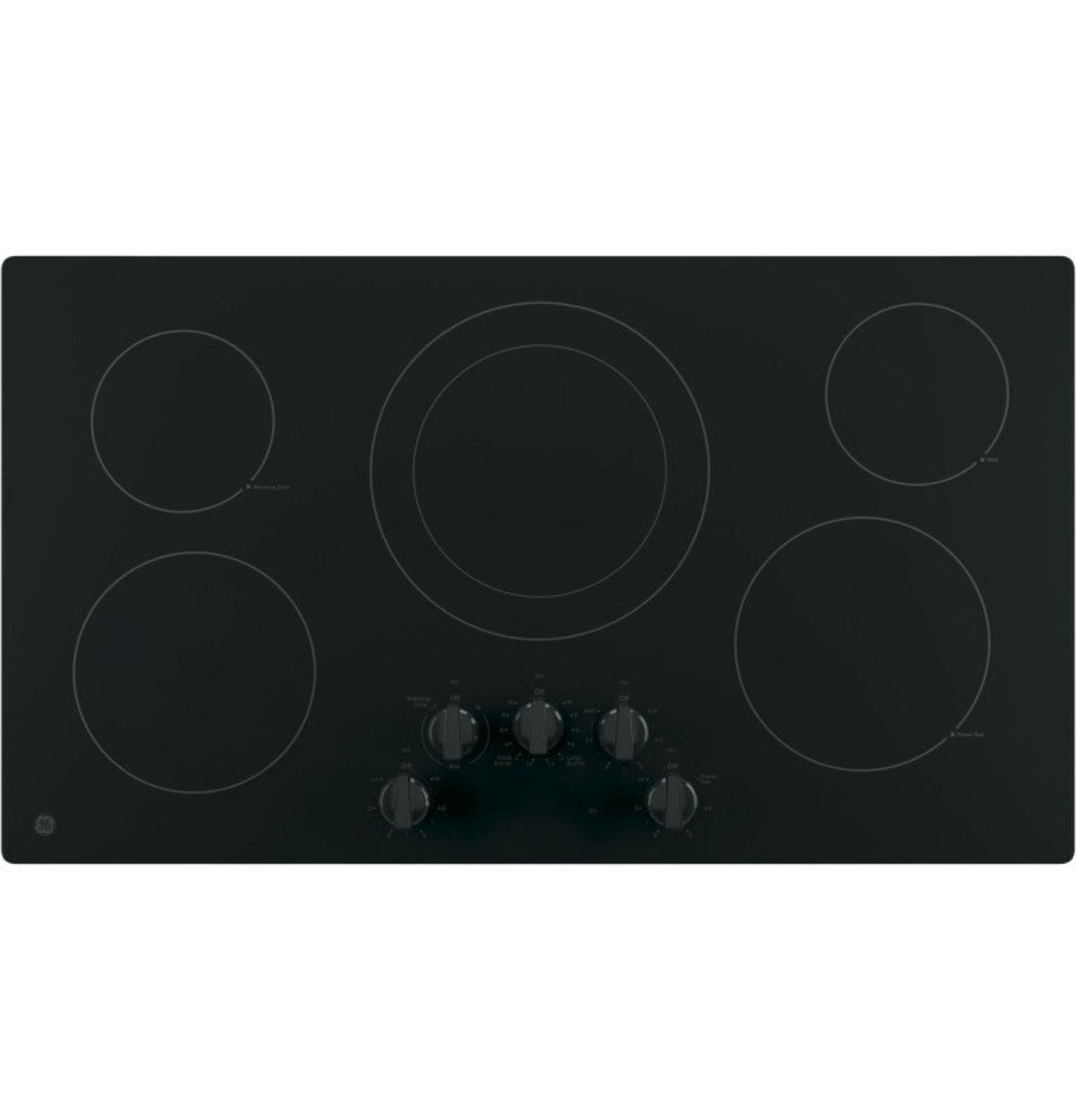 GE Appliances  36" Built-In Knob Control Electric Cooktop Black - JP3036DLBB