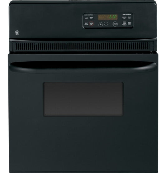 GE Appliances 24" Electric Single Self-Cleaning Wall Oven Black on Black - JRP20BJBB