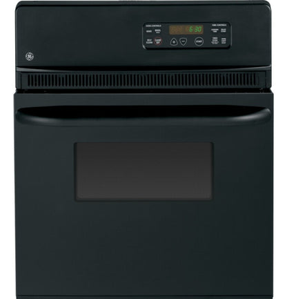GE Appliances 24" Electric Single Self-Cleaning Wall Oven Black on Black - JRP20BJBB