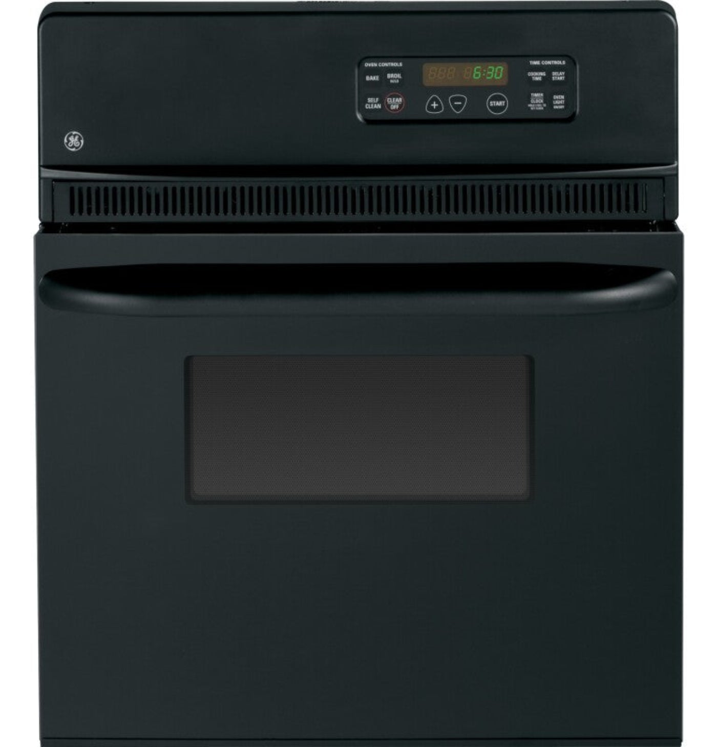 GE Appliances 24" Electric Single Self-Cleaning Wall Oven Black on Black - JRP20BJBB