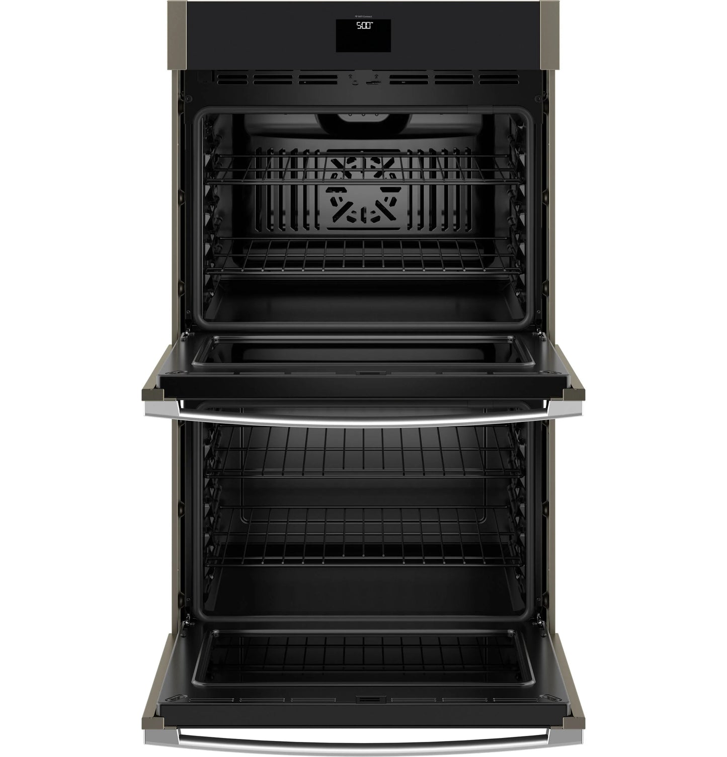 GE Appliances  30" Smart Built-In Self-Clean Convection Double Wall Oven with No Preheat Air Fry Fingerprint Resistant Slate - JTD5000DVBB