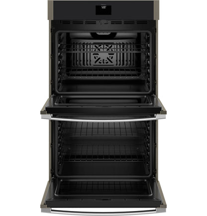 GE Appliances  30" Smart Built-In Self-Clean Convection Double Wall Oven with No Preheat Air Fry Fingerprint Resistant Slate - JTD5000DVBB