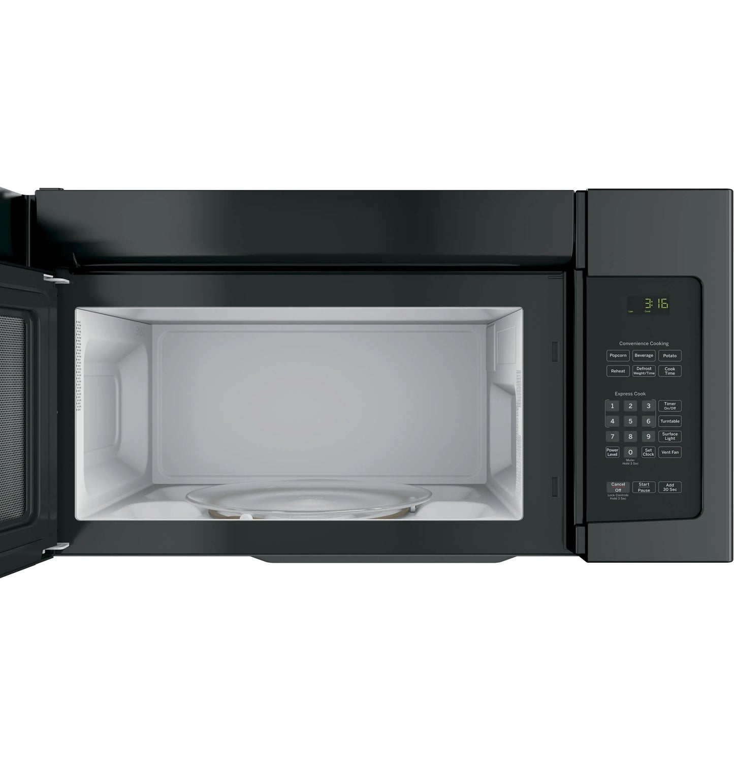 GE Appliances 1.6 Cu. Ft. Over-the-Range Microwave Oven Black - JVM3162DJBB