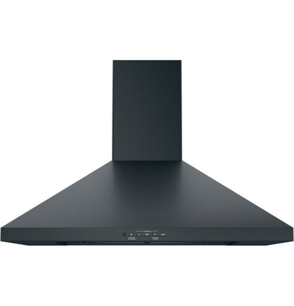 GE Appliances 30" Wall-Mount Pyramid Chimney Hood Fingerprint Resistant Black Slate - JVW5301FJDS