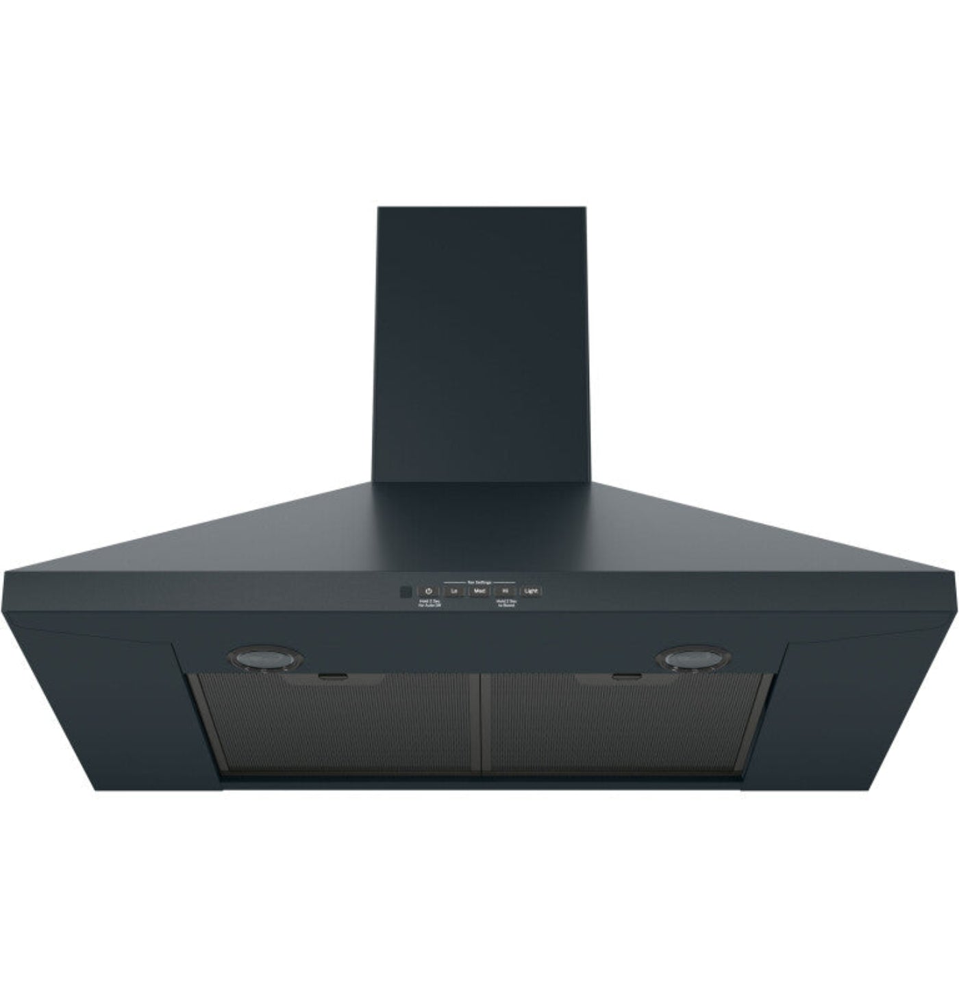 GE Appliances 30" Wall-Mount Pyramid Chimney Hood Fingerprint Resistant Black Slate - JVW5301FJDS