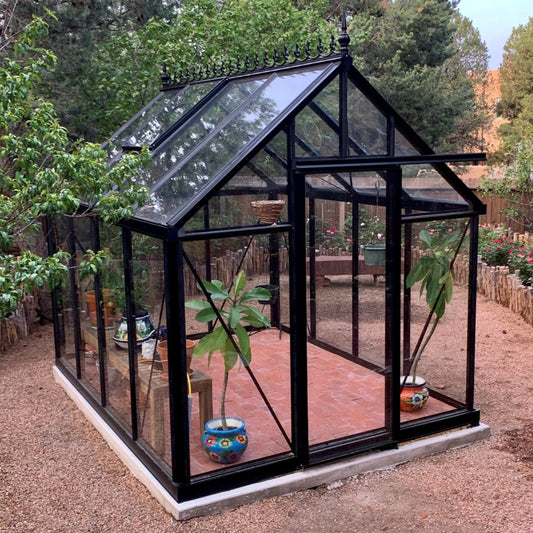 Janssens 8x10x8 ft Junior Victorian  Glass Greenhouse Kit With 4mm Tempered Glass Glazing - J-VIC-23