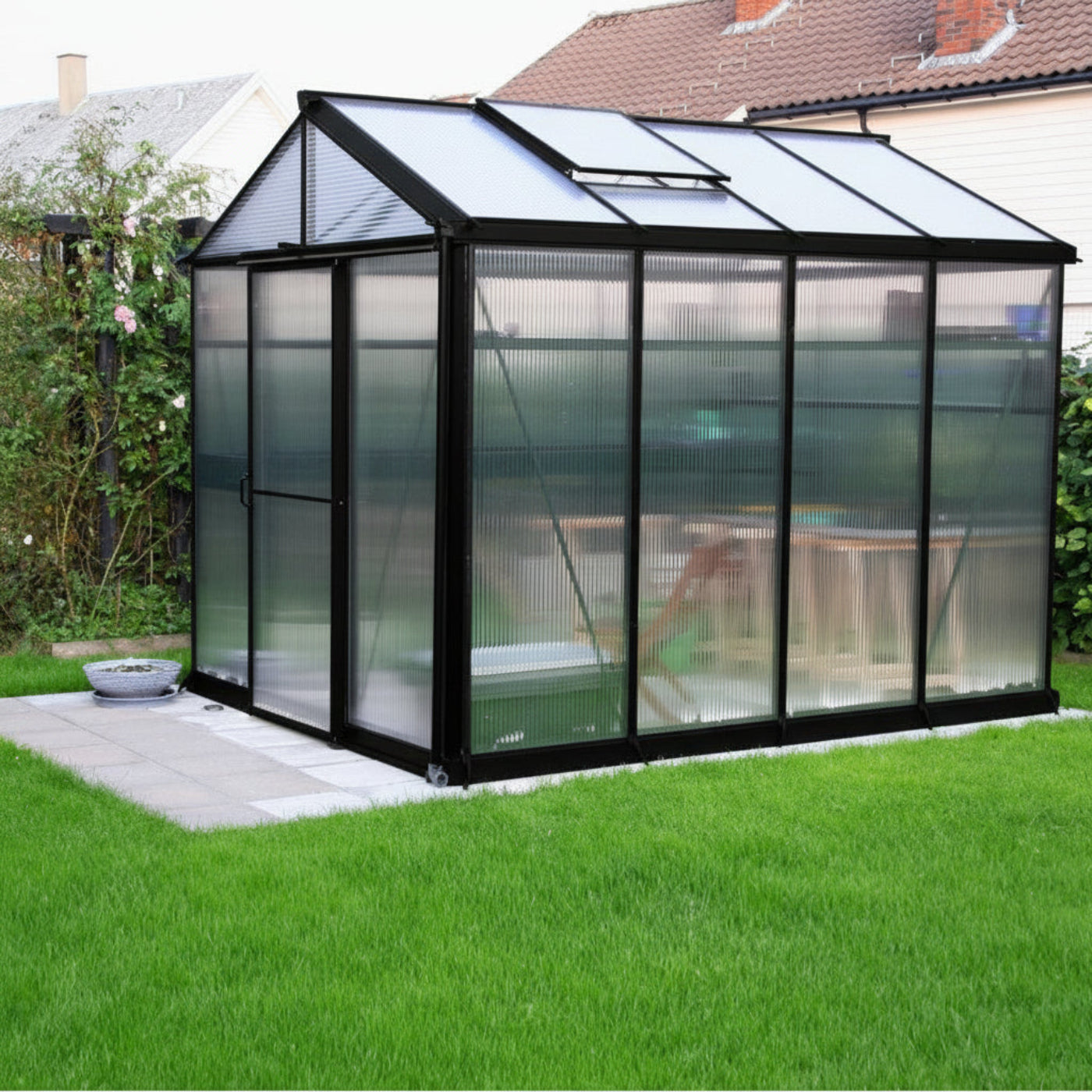 Janssens  8x10x8.5 ft Royal Victorian VI 23 Greenhouse Kit - Closeout - VI-23-POLY-BLACK