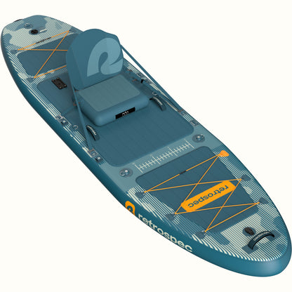 Retrospec June Inflatable Fishing Paddle Board Kayak Hybrid 11’6” - 6632