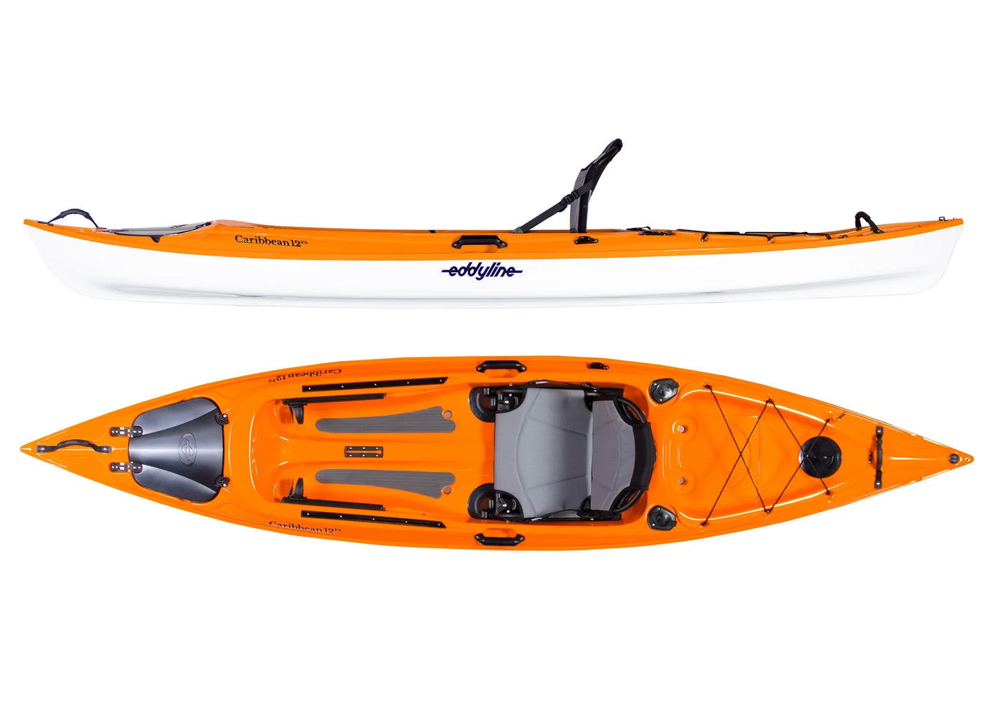 Eddyline Caribbean 12 FS Kayak - EDDYKC12FS~PEARL-YELLOW