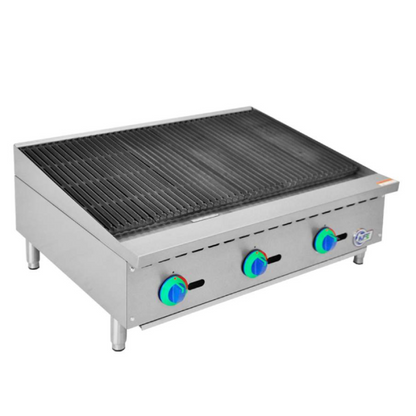 Chef AAA  Commercial 36" Radiant Charbroiler Countertop Gas - KF-CB36-M