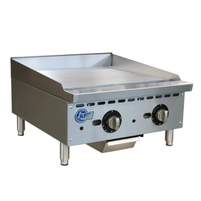 Chef AAA  Commercial 24" Thermostat Griddle Countertop Gas - KF-G24-T-P