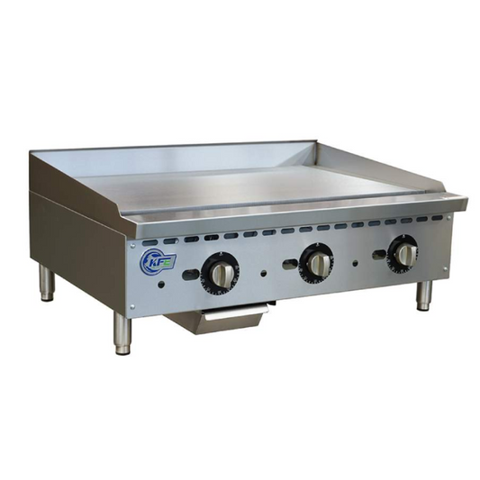 Chef AAA  Commercial 36" Thermostat Griddle Countertop Gas - KF-G36-T-P