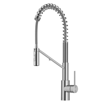 KRAUS Oletto 2-in-1 Commercial Style Kitchen Faucet with Integrated Water Filter Dispenser in Spot Free Stainless - KFF-2631SFS