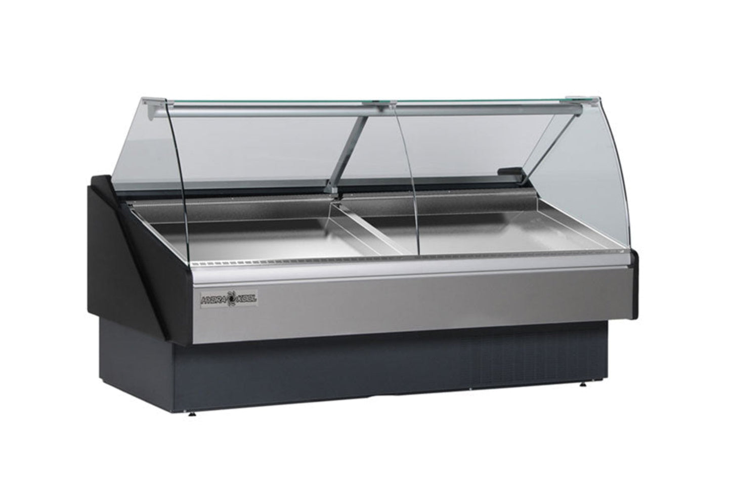 Hydra-Kool  | 40" Wide Self Contained Curved Glass Seafood Display Case - KFM-SC-40-S