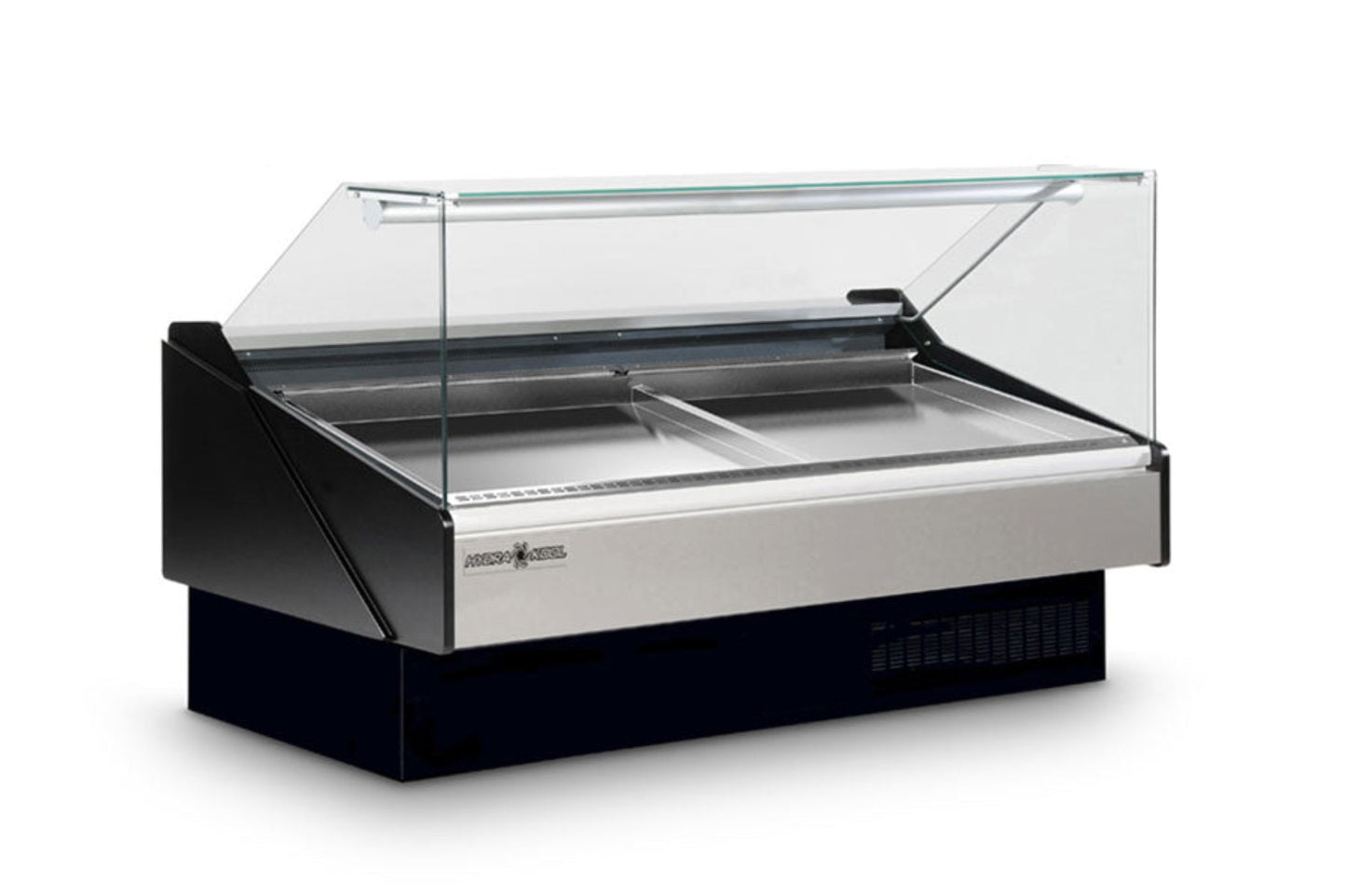 Hydra-Kool | 117" Wide Self Contained Flat Glass Seafood Display Case -  KFM-SF-120-S