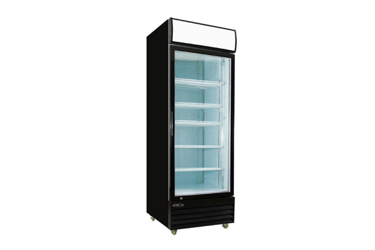 Kool-It  28" Wide 1 Swing Door Black Merchandiser Refrigerator - KGM-23