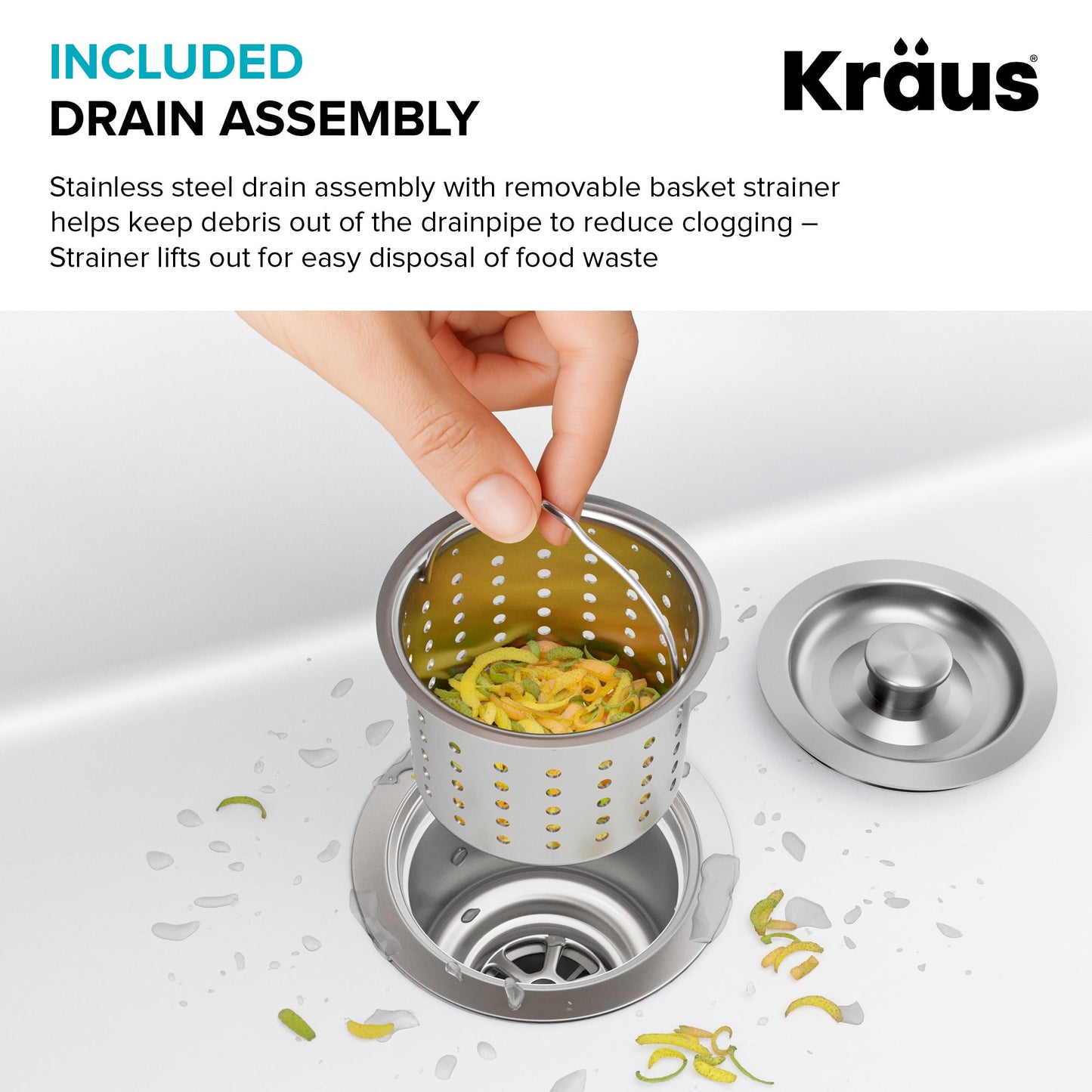 KRAUS Quarza 31” Granite Undermount Single Bowl White Kitchen Sink - KGU-413BWHITE