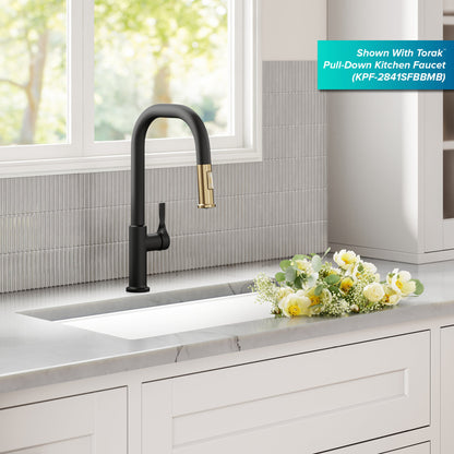 KRAUS Quarza 31” Granite Undermount Single Bowl White Kitchen Sink - KGU-413BWHITE