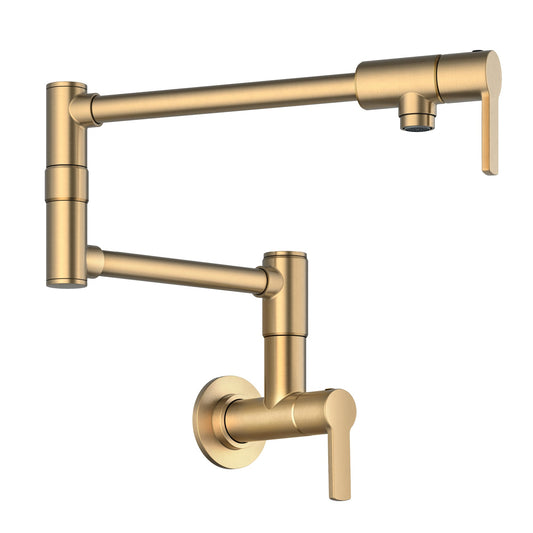 KRAUS Oletto Wall Mount Pot Filler in Brushed Brass - KPF-5001SFBB