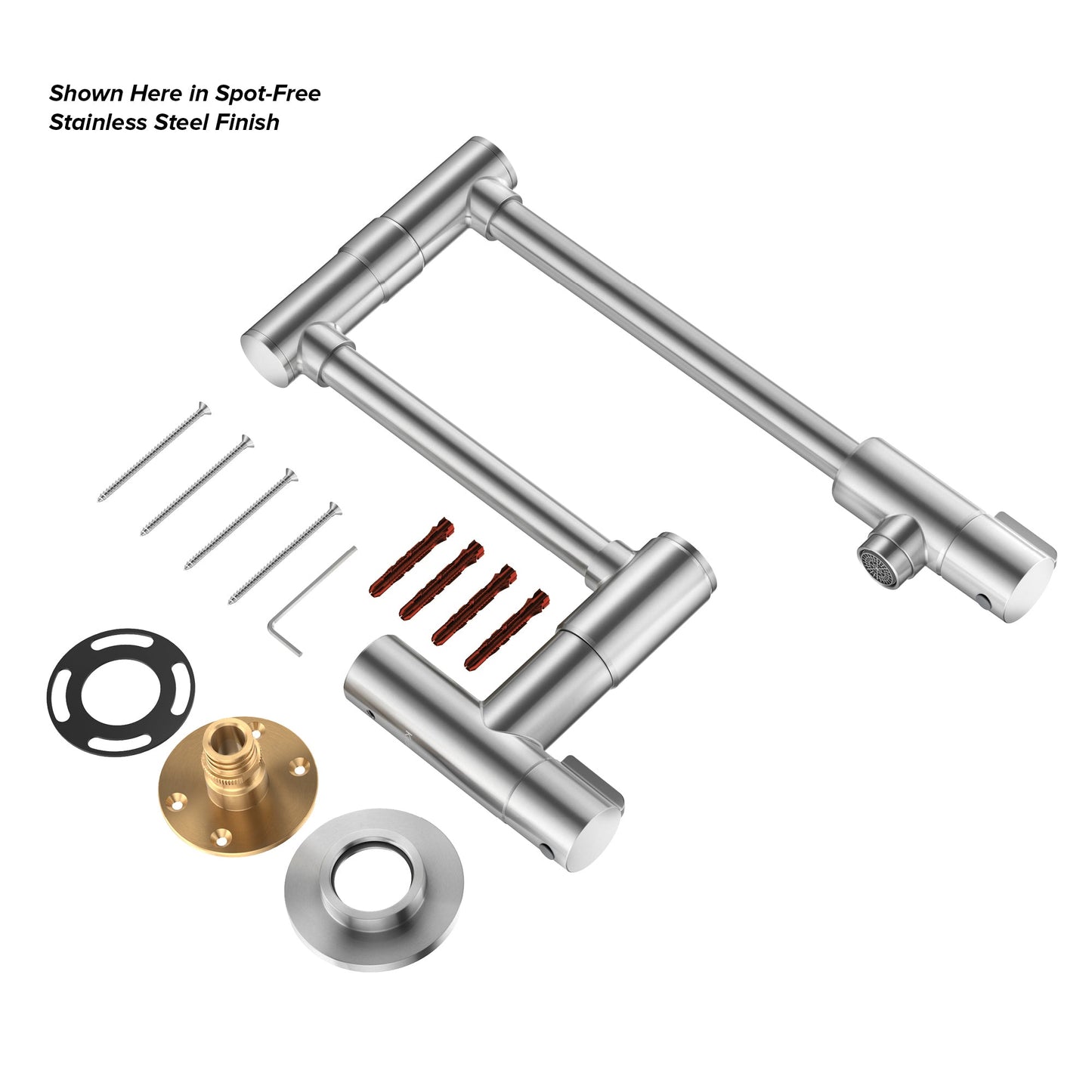 KRAUS Bolden Wall Mount Pot Filler in Antique Champagne Bronze - KPF-5003SFACB