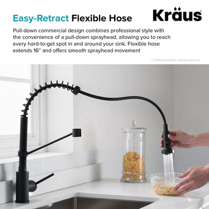 KRAUS 23" Stainless Steel Kitchen Sink and Kitchen Faucet - KHU101-23-1610-53CH