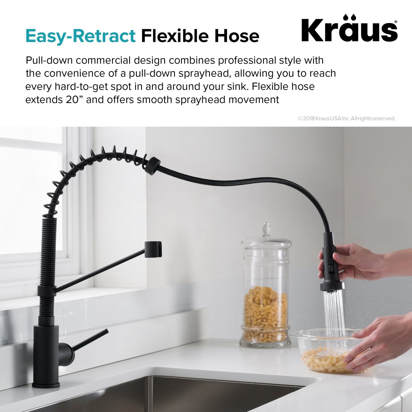 KRAUS 24" Stainless Steel Utility Sink and Kitchen Faucet - KHU24L-1610-53CH