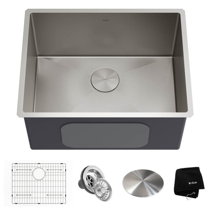 KRAUS 24" Undermount 16 Gauge Stainless Steel Laundry Utility Sink - KHU101-24L