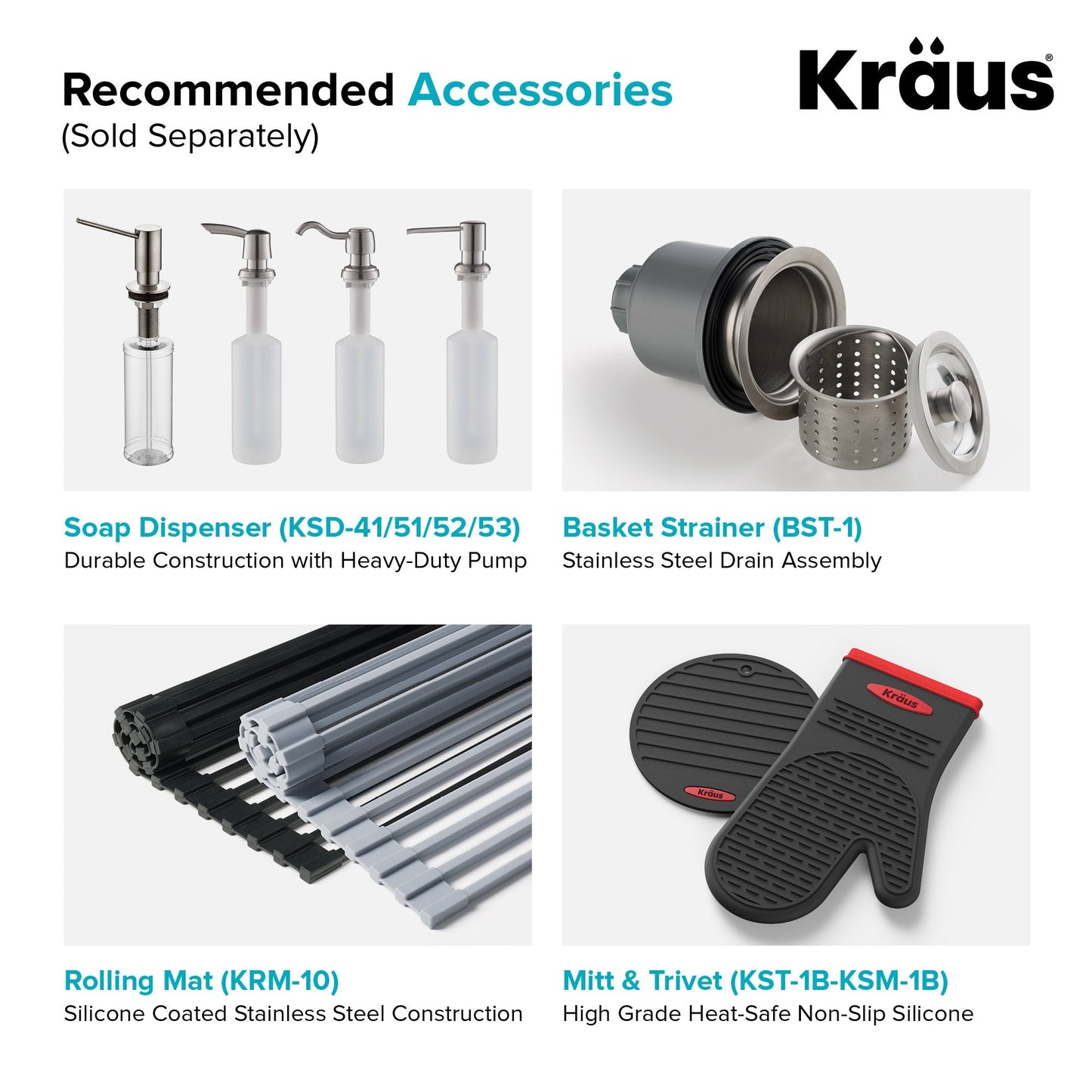 KRAUS 25" 16 Gauge Undermount Single Bowl Stainless Steel Kitchen Sink with Off Center Drain