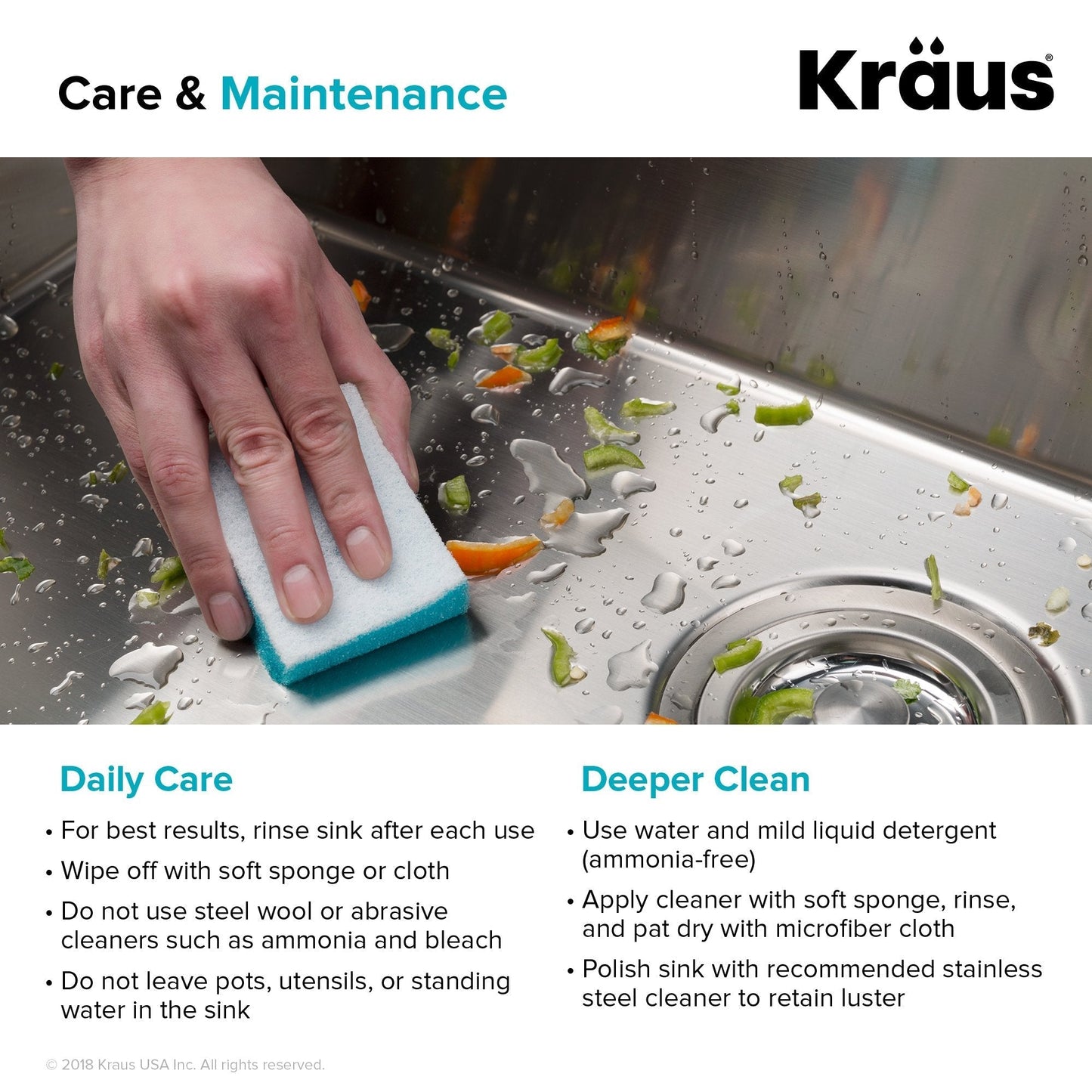 KRAUS 25" 16 Gauge Undermount Single Bowl Stainless Steel Kitchen Sink with Off Center Drain
