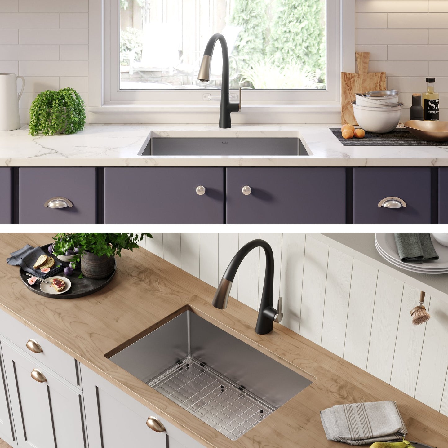 KRAUS 25" 16 Gauge Undermount Single Bowl Stainless Steel Kitchen Sink with Off Center Drain