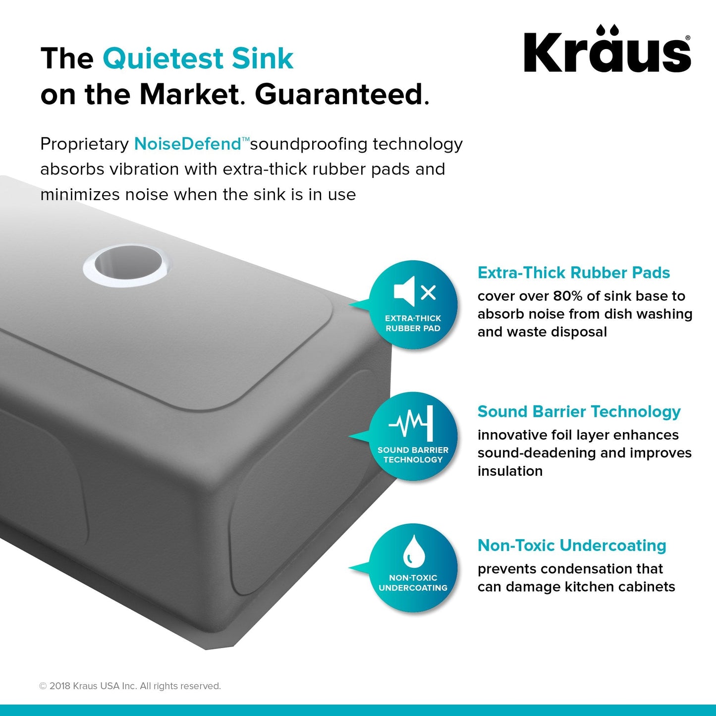 KRAUS 25" 16 Gauge Undermount Single Bowl Stainless Steel Kitchen Sink with Off Center Drain