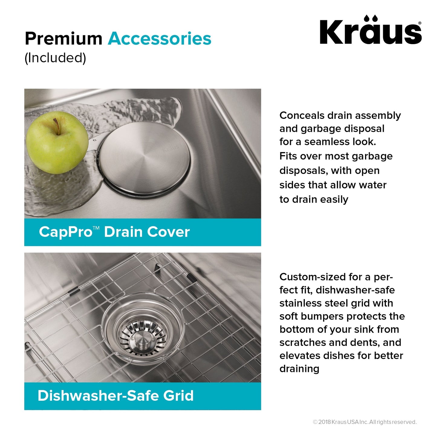 KRAUS 33 x 22 inch Standart PRO Drop-In 16 Gauge Double Bowl 2-Hole Stainless Steel Kitch - KHT302-33en Sink