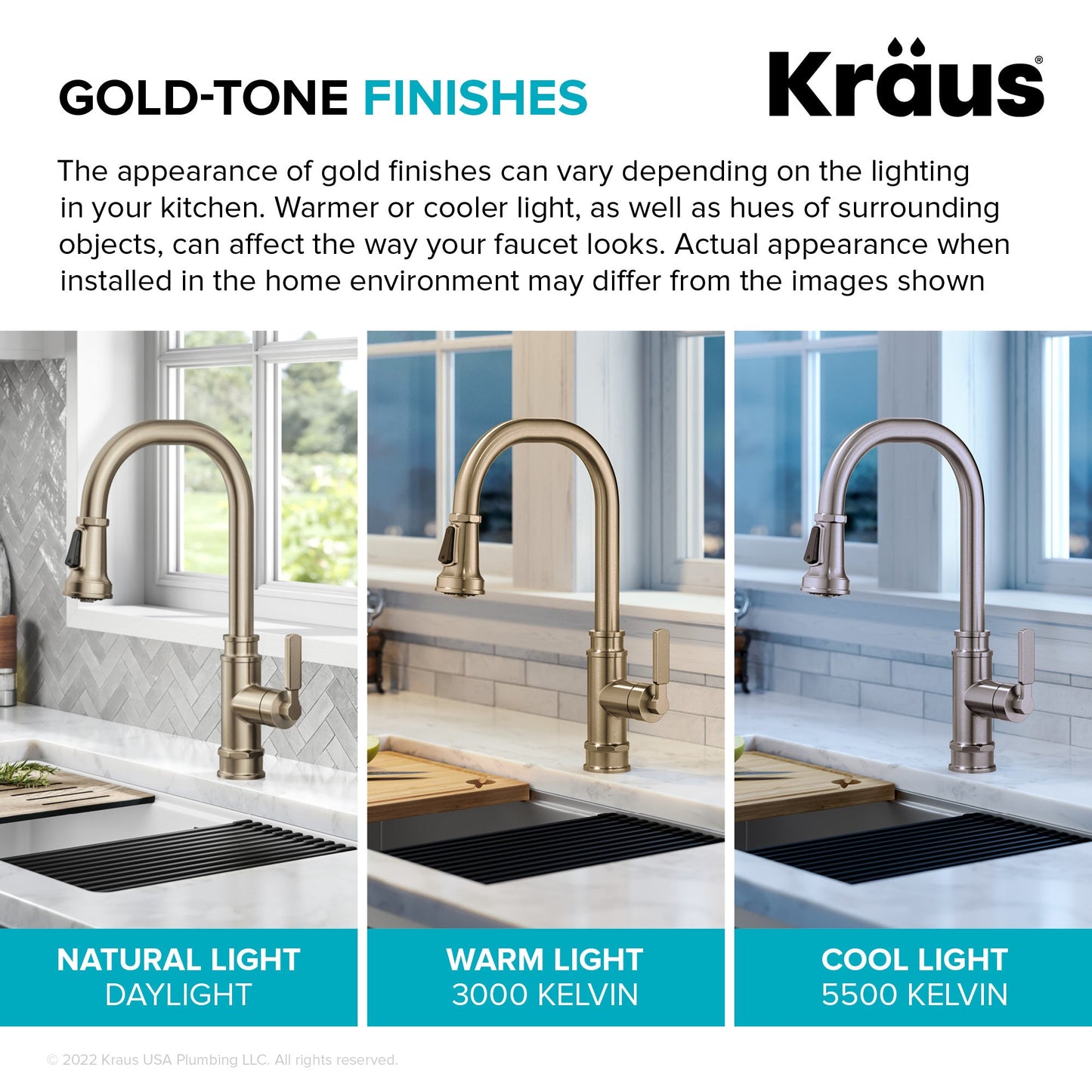KRAUS Allyn Industrial Pull-Down Kitchen Faucet in Antique Champagne Bronze - KPF-4101SFACB