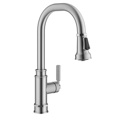KRAUS Allyn Industrial Pull-Down Kitchen Faucet in Spot-Free Stainless Steel