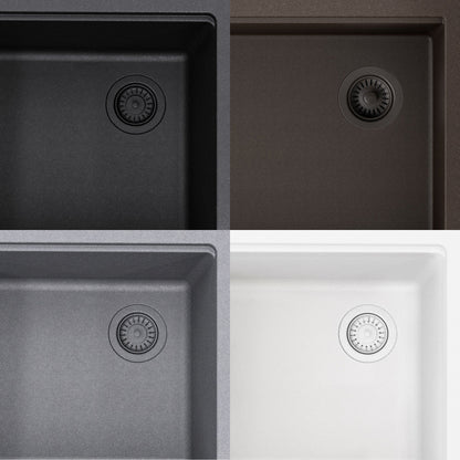 KRAUS Bellucci Workstation 33" Undermount Granite Composite Kitchen Sink in Metallic Black with Accessories