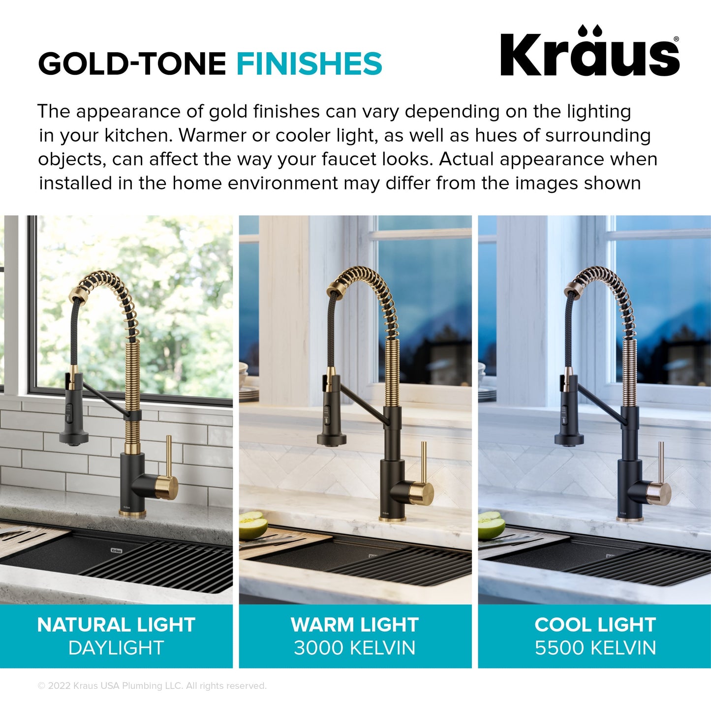 KRAUS Bolden 18-Inch Commercial Kitchen Faucet with Pull-Down Sprayhead in Brushed Brass & Matte Black - KPF-1610BBMB