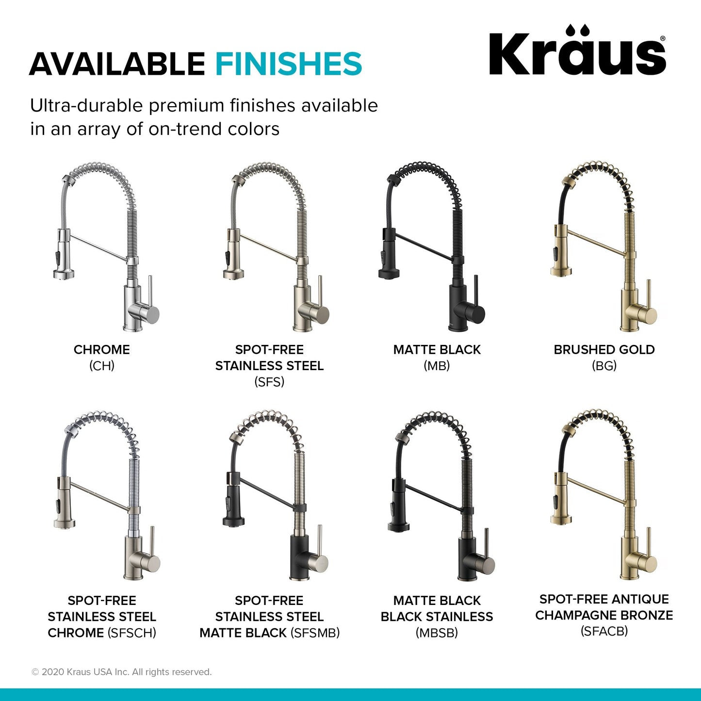 KRAUS Bolden 18-Inch Commercial Kitchen Faucet with Pull-Down Sprayhead in Spot Free Antique Champagne Bronze - KPF-1610SFACB