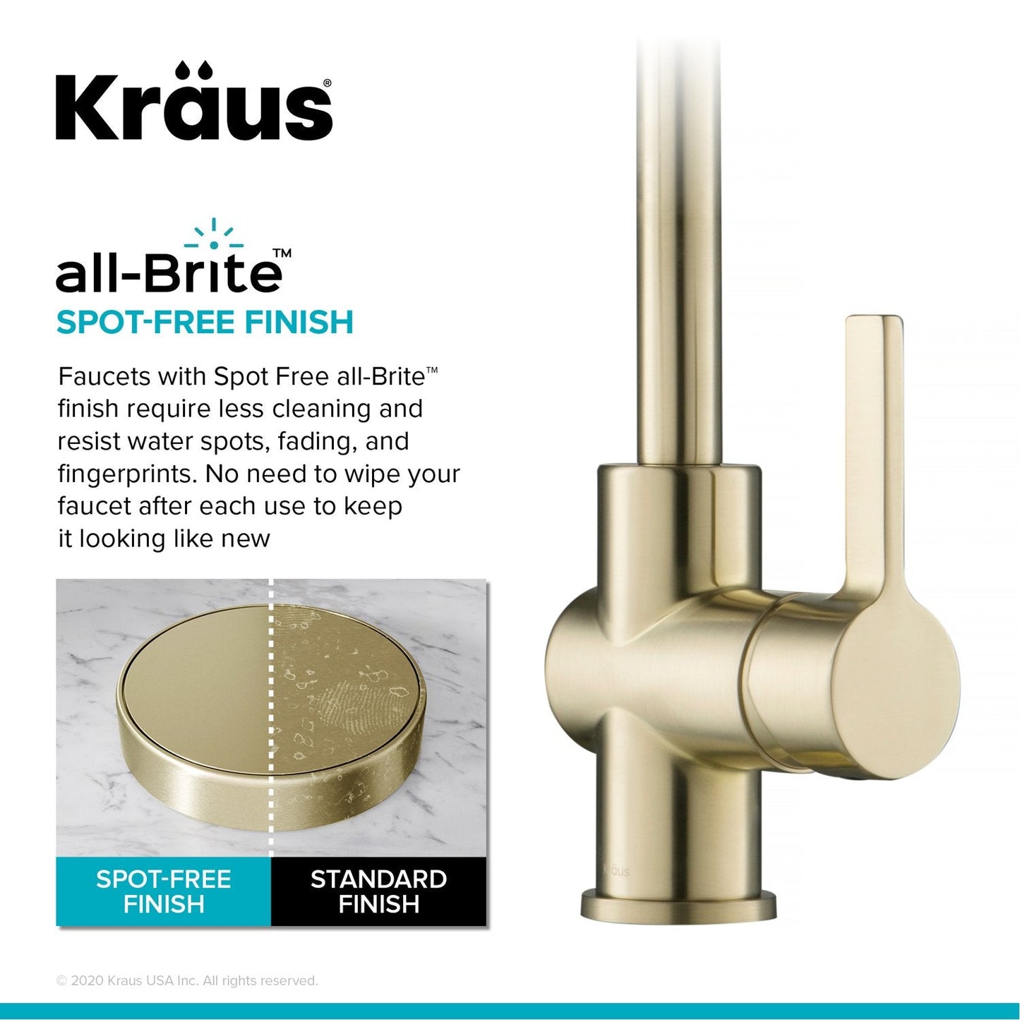 KRAUS Britt Commercial Style Pull-Down Single Handle Kitchen Faucet in Spot Free Antique Champagne Bronze - KPF-1691SFACB