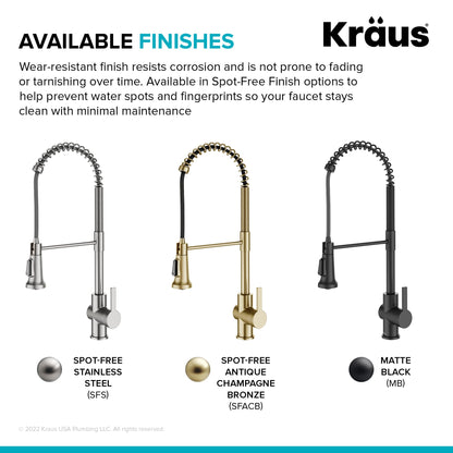 KRAUS Britt Touchless Pull-Down Single Handle Faucet in Matte Black